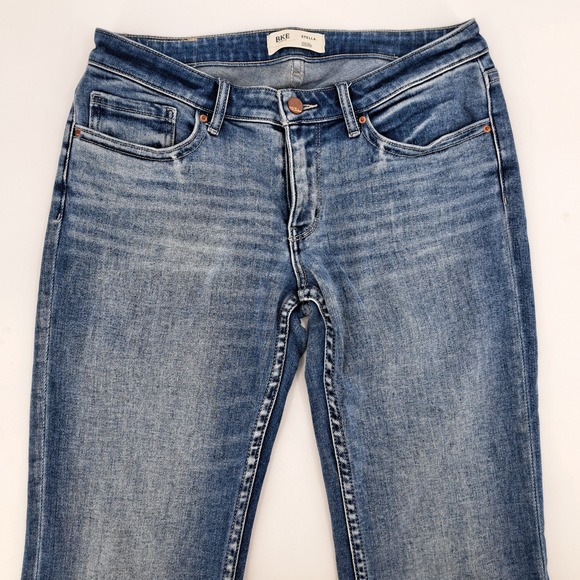 BKE Stella Womens Bootcut Jeans Low Rise Denim Size 31x35 Stretch - Picture 2 of 11